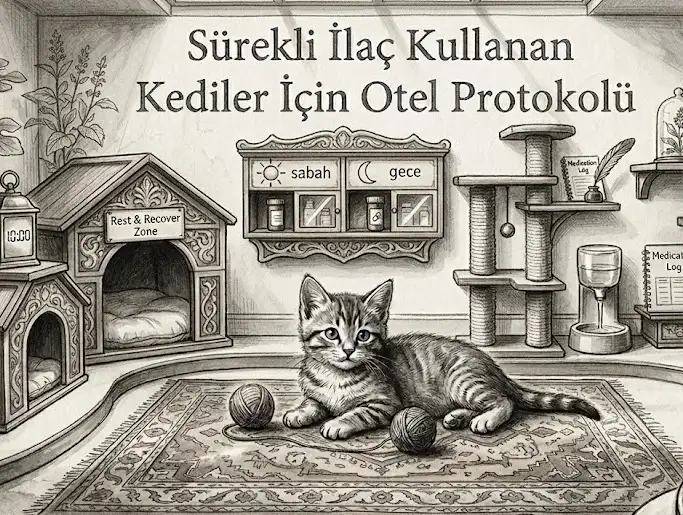 Sürekli İlaç Kullanan Kediler İçin Otel Protokolü