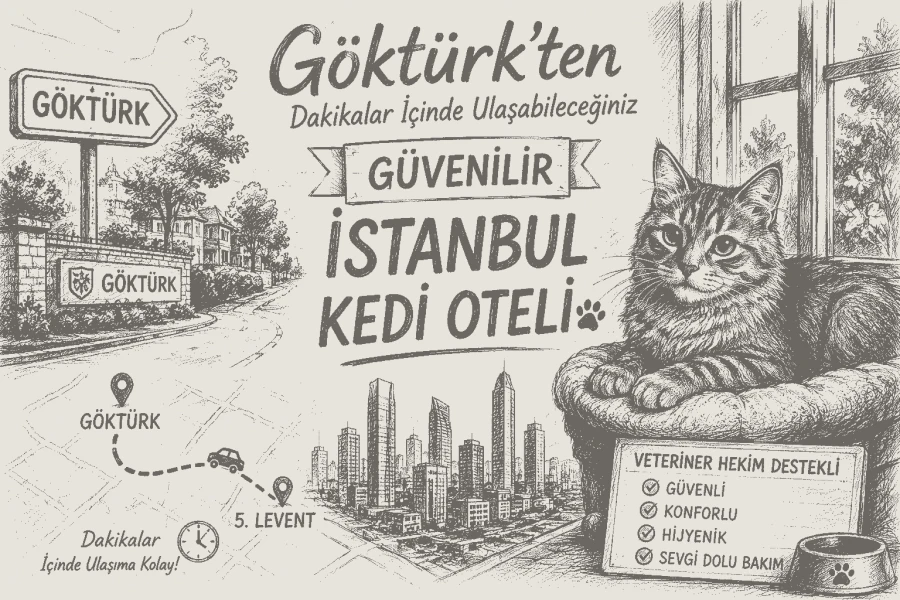 Göktürk'ten Dakikalar İçinde Ulaşabileceğiniz Güvenilir İstanbul Kedi Oteli